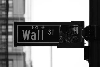 Wall street street sign.